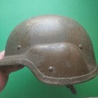 Cold War Albanian Army Military Helmet With Liner And Chinstrap Cover Used
