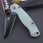 Transparent G10 Tanto Black Stainless Steel Lock Back Pocket Fold Military Knife