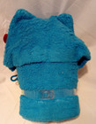 Kids Blue Frog Hooded Bath Towel And Loofa Set - Animal Toddler Baby Shower Gift