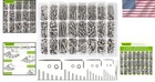 1250pcs Stainless Steel Metric Screws Assortment