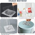 50 Pack Disposable Shower Drain Hair Catcher Mesh Sticker Strainers For Shower