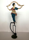 Lady Liberty American Folk Art Tin Sky Hook Teeter Totter 22 Inch Tall
