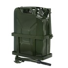 2pack Jerry Can 5 Gallon 20l Oil Army Backup Military Metal Steel Tank Holder