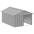 Dog House Outdoor Pet Kennel Puppy Shelter Kennel Galvanized Steel Vidaxl