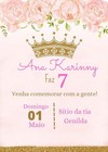 Digital Football Princess Birthday Party Invitation Personalized Texts 1