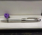 High Grade Writers Series Silver Grid Color 0 7mm Nib Ballpoint Pen No Box