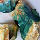 218g Lot   12x Oregon Skaggs Green Jasper Chunks Lapidary Rough Tumbler Skg 002