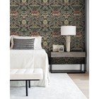 Nextwall Acanthus Floral Peel And Stick Wallpaper Charcoal Gray  Vintage