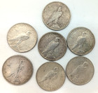  lot Of 7  Us Silver Morgan Peace Dollar Coins 90  Circulated  5 414 Troy Oz Asw