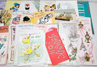 Large Lot Of 35  Vintage Variety Greeting Cards Ephemera Scrapbook
