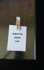 Memo Board - Galvanized Metal  W  Black Wood Frame   Free Art Magnet 