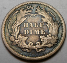 1872 Seated Liberty Half Dime