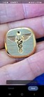 Vintage Caduceus Cufflinks With Tie Pin