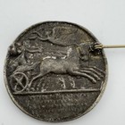 Vintage Napoleon French Emperor Silver Coin Medallion Double Sided Pin Brooch