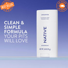 Native Deodorant Unscented Natural Aluminum Free 72hr Odor Control 2 65oz New