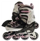 2pm Sports Pink   White Girls Inline Skates With Light Up Wheels Roller Blades