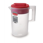 Rubbermaid Simply Pour Pitcher 1 Gallon Clear Red Top Drink Beverage Jug