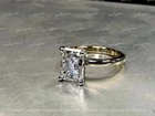 Radiant Lab-created Diamond Women Wedding engagement Ring 14k Yellow Gold Plate