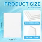 7x5x0 1  Chipboard Sheets 10pcs 100pt Thick Book Board Binders Board  White