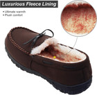 Men s Memory Foam Moccasin Slippers Warm Plush Indoor Outdoor House Shoes Gift