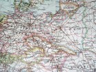 1935 Vintage Map Of Europe Germany Third Reich Poland France Sweden Soviet Union