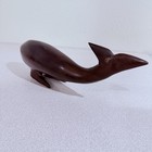 Hand Carved Wood Whale Sculpture Figurine Nautical Coastal Decor 12 5   