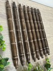 Vintage 10    Antique Turned Wood Spindles Salvage Crafts   Set Of 8 Pieces