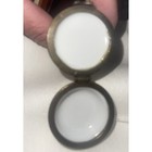 Angel Cherub Pill Trinket Box White Porcelain Hinged Closure Bow Gold Tip Wings