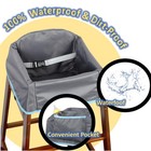 Sanqouytt Reusable Waterproof High Chair Cover for Wooden Or Restaurant Grey