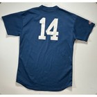Vtg Usa Made 90s Majestic Seattle Mariners Jersey Shirt  L Navy Blue V Neck