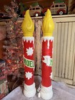 Blow Mold Noel Christmas Candles General Foam New Stock Pair 38    Inches Tall