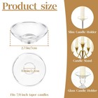 Glass Bobeches For Candlestick Holders  3 Pcs Candle Drip Protector Rings For Ta