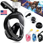Underwater Snorkeling Full Face Swimming Mask Anti Fog Safe Breathing For Adult