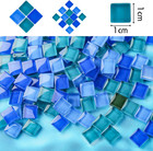 Glass Mosaic Tiles 0 3lb  4 Shapes Stained Glass Pieces For Diy Crafts  Home Dec