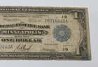 1914 One Dollar Note The Federal Reserve Bank Of Minneapolis Blue Seal I6716440a