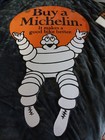 Vintage Large Michelin Man Tires Heavy 30  Porcelain Metal Advertising Sign