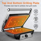 3-in-1 Electric Panini Grill Non-stick Plates 180   Open Floating Hinge