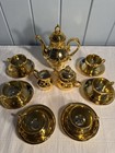 Vintage Gold Luster Miniature Tea Set-17 Piece-japan -teapot Music Box