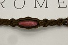 Antique Rare Art Nouveau Pink Stone  Bar Pin Hook Rolled Gold Pin Brooch
