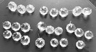 Chain Of 25 Vintage antique Facet Prism Cut Crystal 1  Beads  European