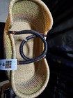 Authentic Ghana Market Moses Basket Bassinet  Hand Woven Grass Leather 