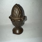 Vtg Cast Iron Heavy 4 25 In Pineapple Artichoke Figural Fence Finial Topper