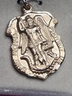 14kt Yellow Gold Gold Large Saint Michael Protect Us Medal Pendant New Old Stock