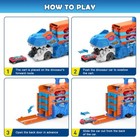 Vatos Toddler Truck Car Toy - Ejection Folding Dinosaur Track Car Toys With Cars