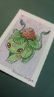 Aceo Art Card Print Strawberry Bulbasaur Alt Design Pokemon Green Red Berry