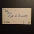 Duke Kahanamoku Autograph Signed  aloha Honolulu 6-15-54  W  Coa Hawaii Surfing