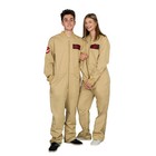 Adult Unisex Ghostbusters Zip Up Jumpsuit W  4 Patches Halloween Costume Cosplay