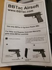 Bbtac Airsoft Airsoft Gun  Uses 0 12g 6mm Plastic Bb  New In Box