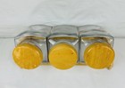 Vintage Hexagon Glass Merchant Canister Candy Cookie Jar Apothecary Canister Set