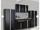 Husky Ready-to-assemble 24-ga 1 Shelf Steel Wall Mounted Garage Cabinet In Black